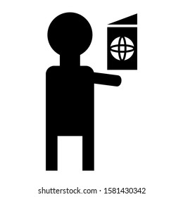 passport icon isolated sign symbol vector illustration - high quality black style vector icons
