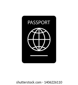 Passport icon logo design vector template