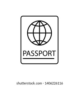 passport icon logo design vector template