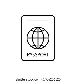 passport icon logo design vector template