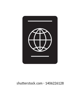 passport icon logo design vector template