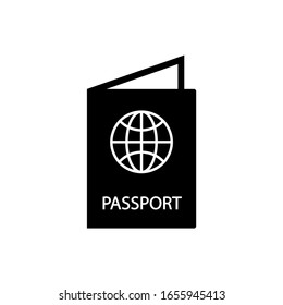 Passport icon, logo isolated on white background