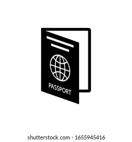 Passport icon, logo isolated on white background