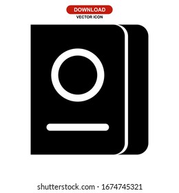 passport icon or logo isolated sign symbol vector illustration - high quality black style vector icons
