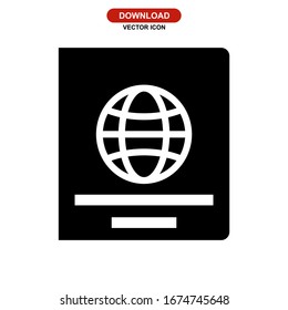 passport icon or logo isolated sign symbol vector illustration - high quality black style vector icons
