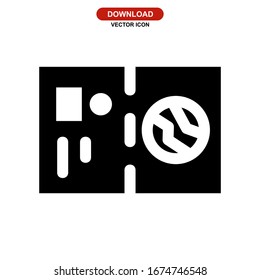 passport icon or logo isolated sign symbol vector illustration - high quality black style vector icons
