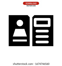 passport icon or logo isolated sign symbol vector illustration - high quality black style vector icons
