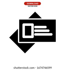 passport icon or logo isolated sign symbol vector illustration - high quality black style vector icons
