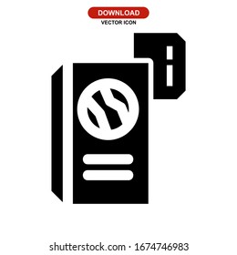 passport icon or logo isolated sign symbol vector illustration - high quality black style vector icons
