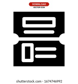 passport icon or logo isolated sign symbol vector illustration - high quality black style vector icons
