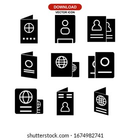 passport icon or logo isolated sign symbol vector illustration - Collection of high quality black style vector icons
