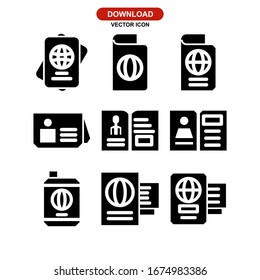 passport icon or logo isolated sign symbol vector illustration - Collection of high quality black style vector icons

