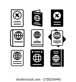 passport icon or logo isolated sign symbol vector illustration - Collection of high quality black style vector icons
