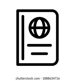 passport icon or logo isolated sign symbol vector illustration - high quality black style vector icons
