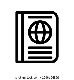 passport icon or logo isolated sign symbol vector illustration - high quality black style vector icons
