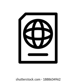 passport icon or logo isolated sign symbol vector illustration - high quality black style vector icons
