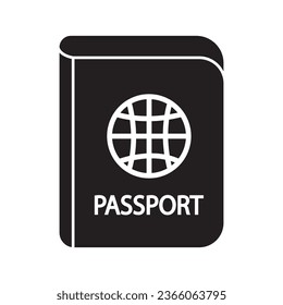 passport icon logo vector design template