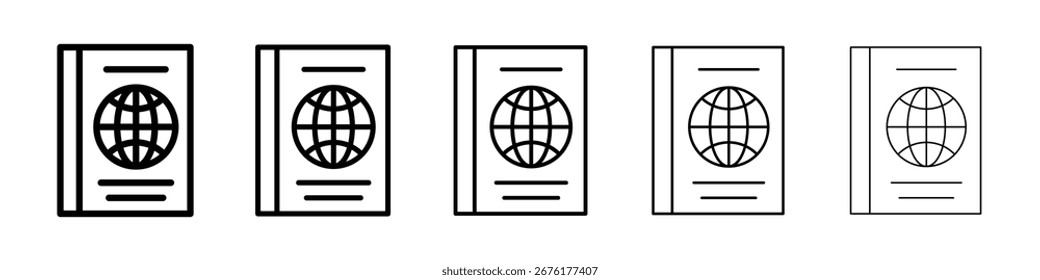 Ícone do Passport para o conceito móvel e web design.