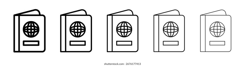 Ícone do Passport para o conceito móvel e web design.