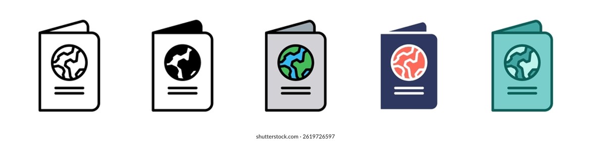 Passport Icon multiple Vector Illustration