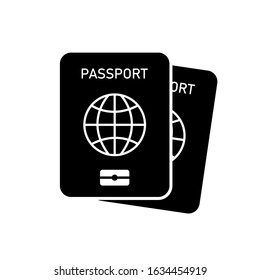 Passport icon of on white background. Vector eps10 illustration.