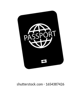 passport icon on white background