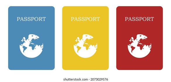 passport icon on a white background, vector illustration