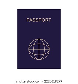 Passport icon on white background. Passport vector illustration. EPS 10.