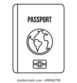 Passport Icon Outline Illustration Passport Vector Stock Vector ...