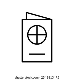 Icono de pasaporte Vector de contorno para Web ui