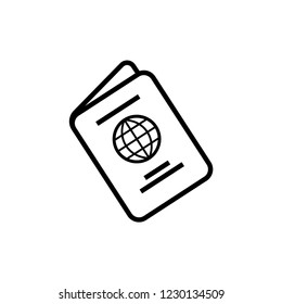 Passport Icon. Personal Identification Vector.