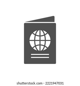 Passport Icon. Passport Related Vector Glyph Icon. Editable Image