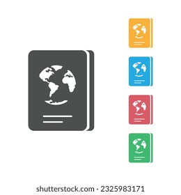 Diseño de vectores de conjunto de iconos de Passport.