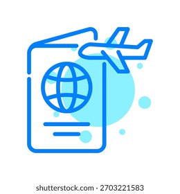 Passport-Symbol in Form, Vektorgrafik