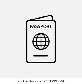 Passport icon sign vector illustration 