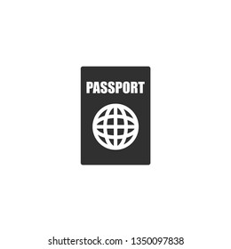 Passport icon in simple design. Vector illustration