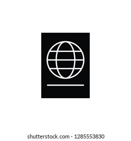 passport icon. Simple glyph vector of Travel set icons for UI and UX, website or mobile application on white background
