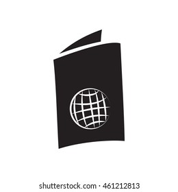 Passport icon in simple style on a white background