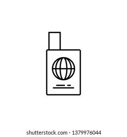 passport icon. Simple thin line, outline vector of summer icons for UI and UX, website or mobile application