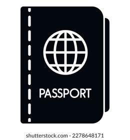 Passport icon simple vector. Flight transfer. Travel traffic