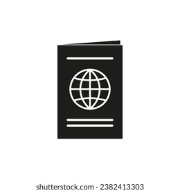 Passport icon. Stock image. Vector illustration.