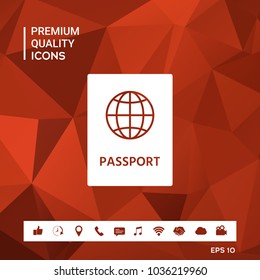 Passport icon. symbol