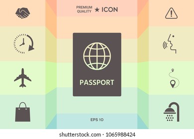 Passport icon. symbol