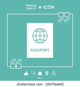 Passport icon. symbol