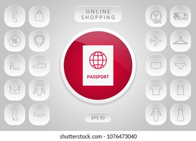 Passport icon. symbol