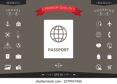 Passport icon. symbol