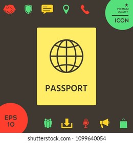 Passport icon. symbol