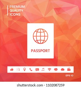 Passport icon. symbol