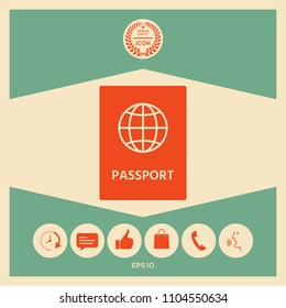 Passport icon. symbol