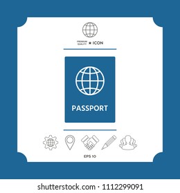 Passport icon. symbol